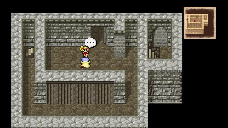The woman behind bars in Troia Castle who opens the reward room