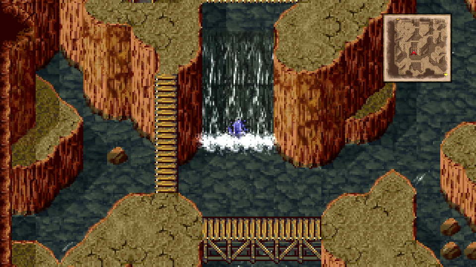 Walk through the middle of the wide waterfall to reach the hidden chamber.