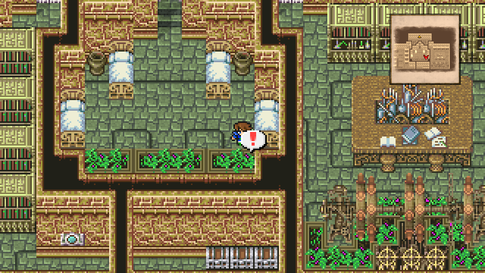 Step 1 - plant pot in the middle (rest) room with the first note.