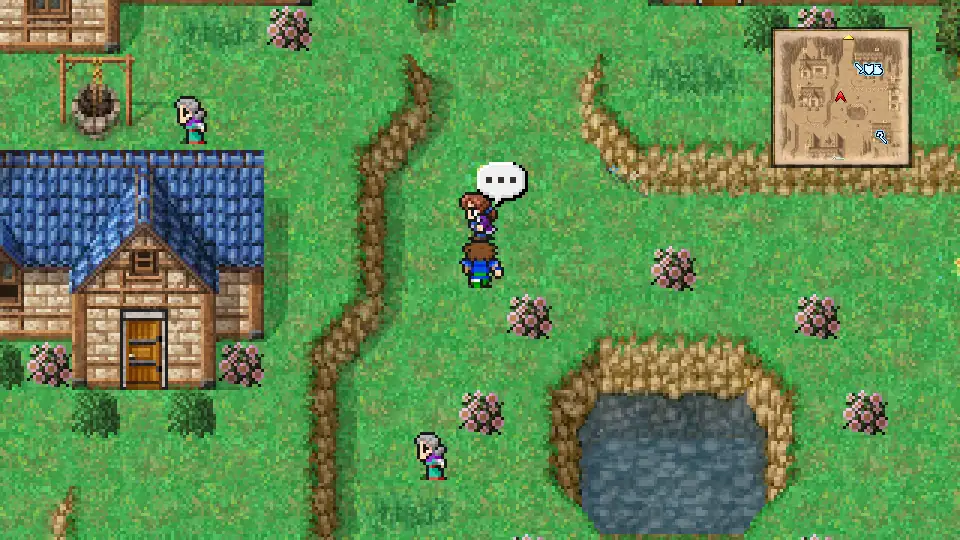 Talk to the scholar walking near the pond.