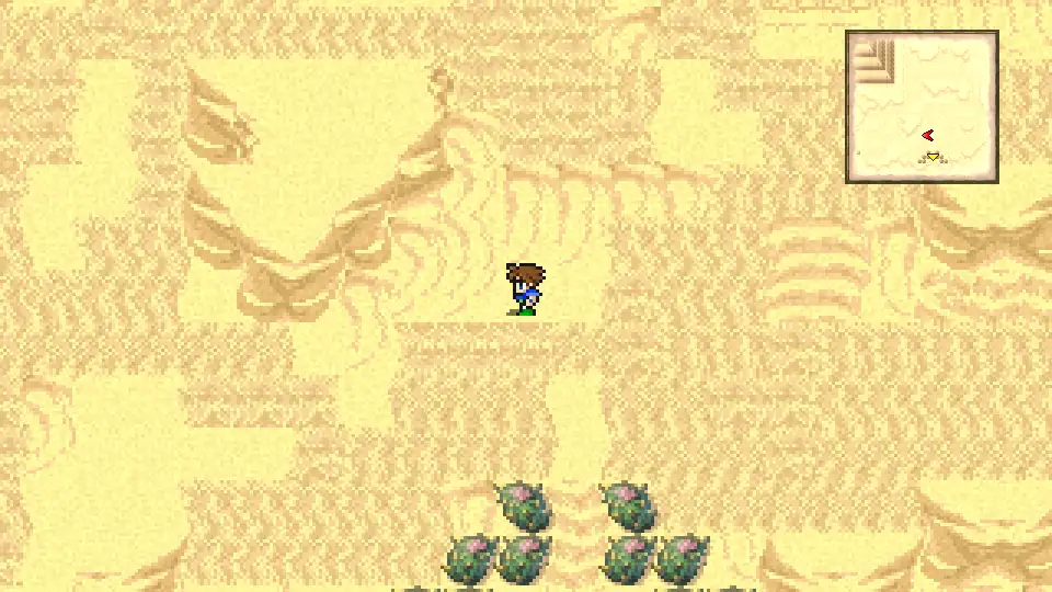 Step 5: walk to the third tile from the left, then south to the desert exit.
