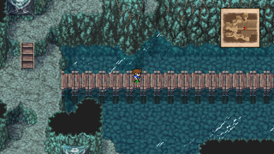 The east bridge across the Pirate's Hideout to the docked ship