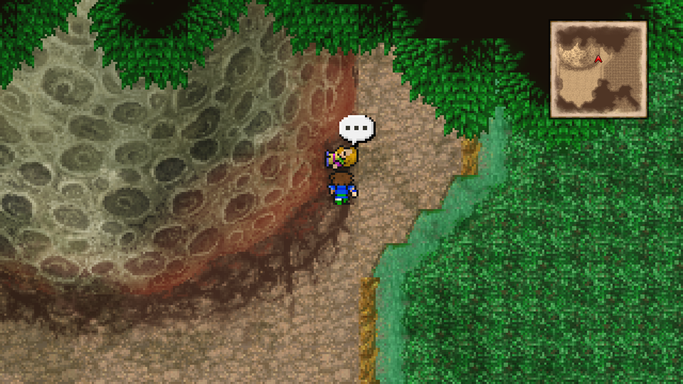 Galuf collapsed by the meteorite entrance