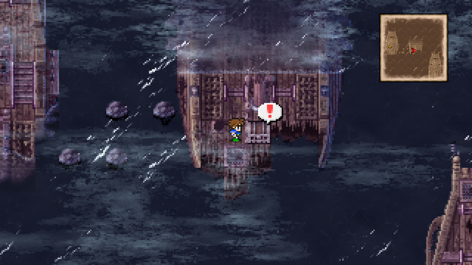 The lever-chest that dispels the fog wall in the Ship Graveyard's sunken half