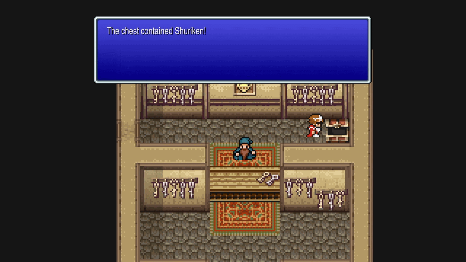 Hidden passage behind the item shop counter in Gysahl leading to the Shuriken chest