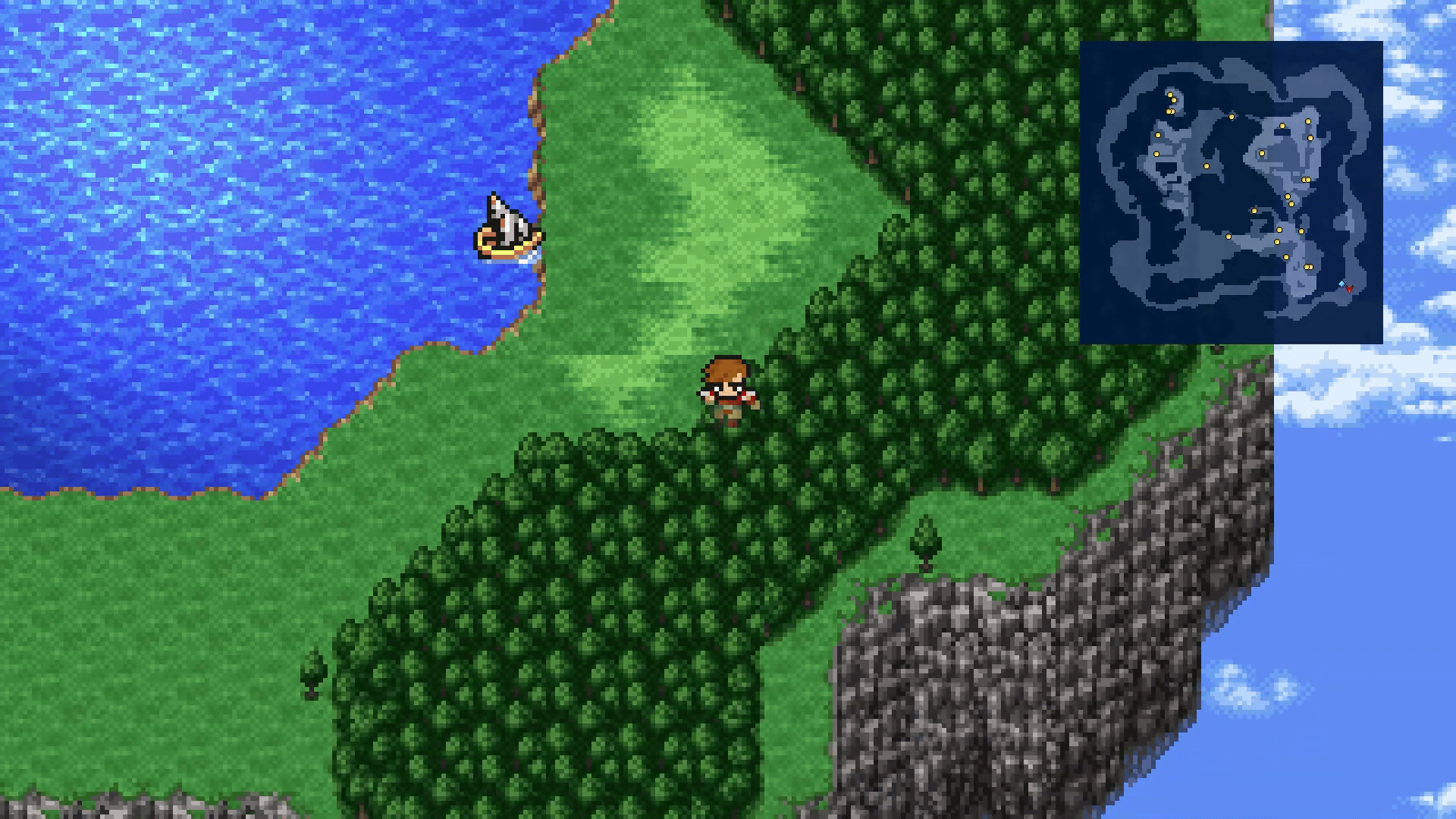 Southeastern rim of the Floating Continent where Red Cap, Barometz, Slime, Tarantula, and Cuphgel spawn